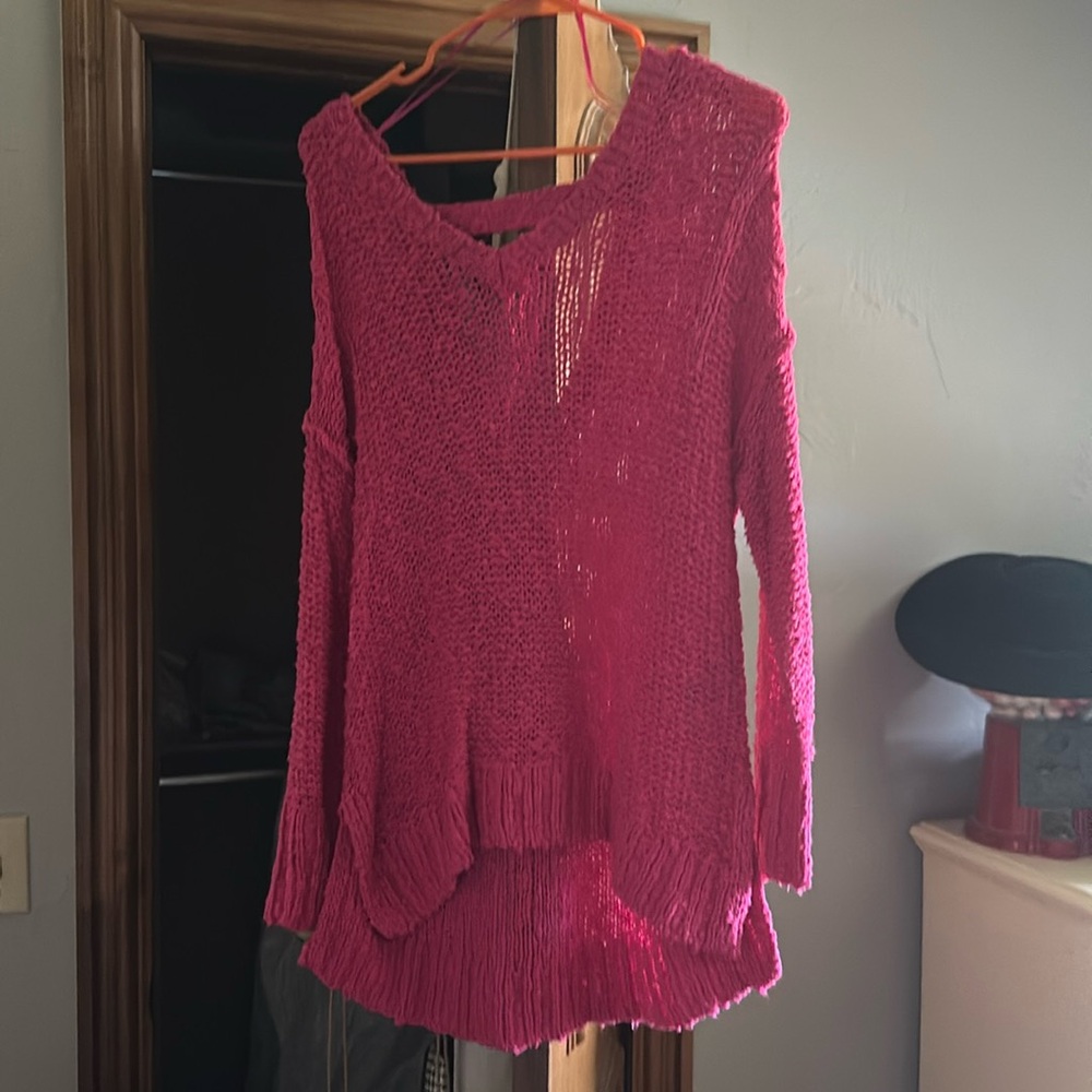 Bright pink sweater